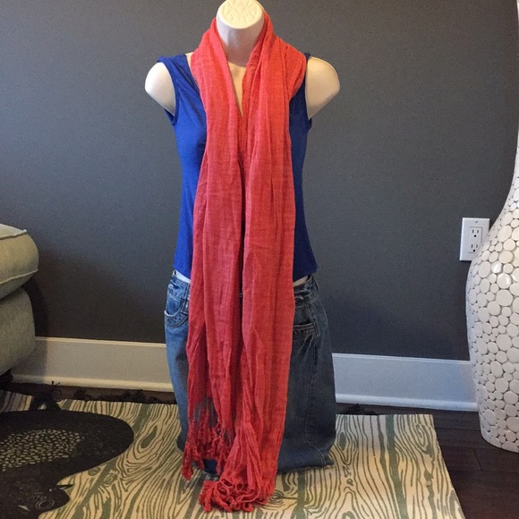 Pink cotton scarf - Picture 2 of 3